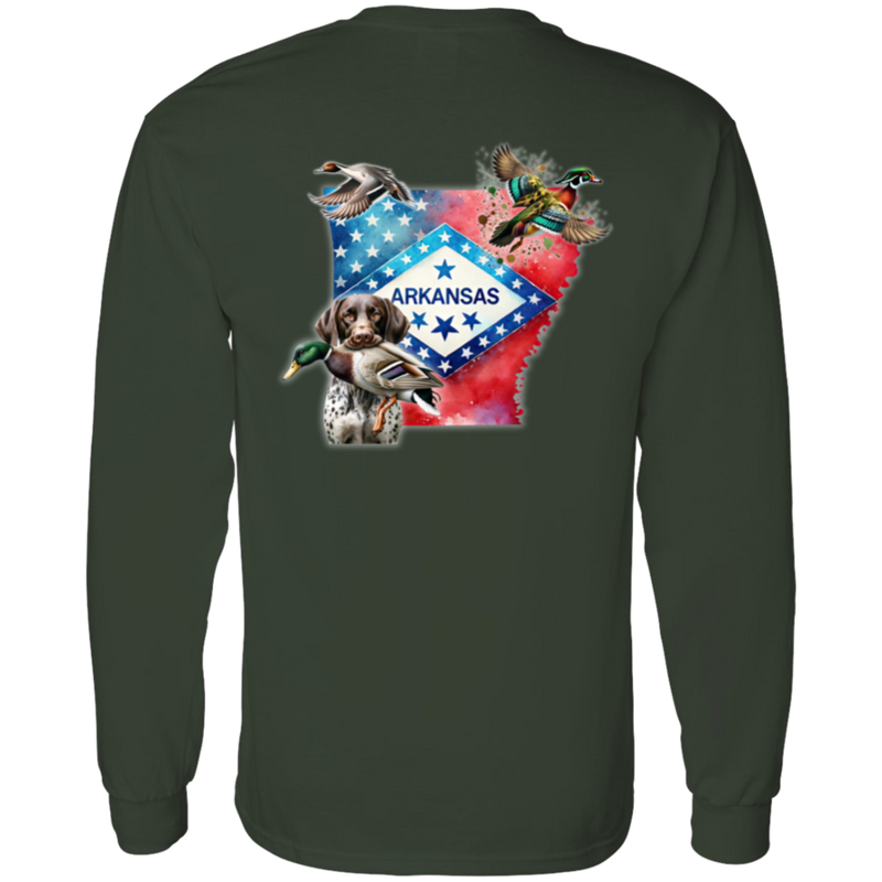 Arkansas State with German Shorthair Pointer Long  Sleeve