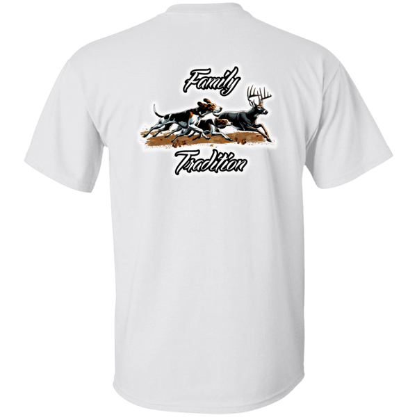 Family Tradition Dogs Chasing Deer Short Sleeve