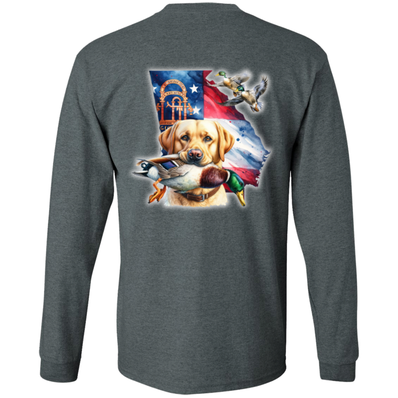 GEORGIA YELLOW LABRADOR RETRIEVER LONG SLEEVE T-SHIRT