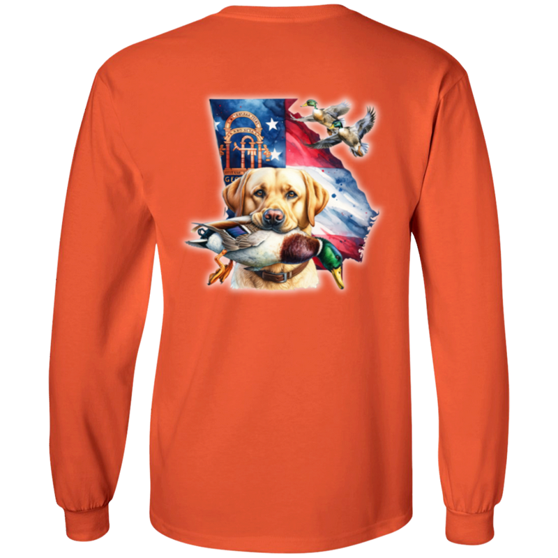 GEORGIA YELLOW LABRADOR RETRIEVER LONG SLEEVE T-SHIRT