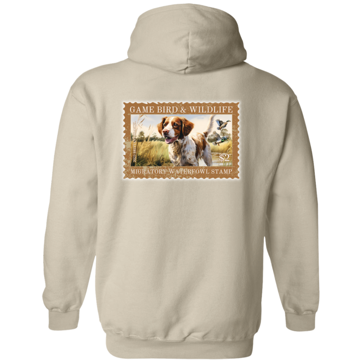 Brittany Spaniel Migratory Waterfowl Stamp Collection Hoodie