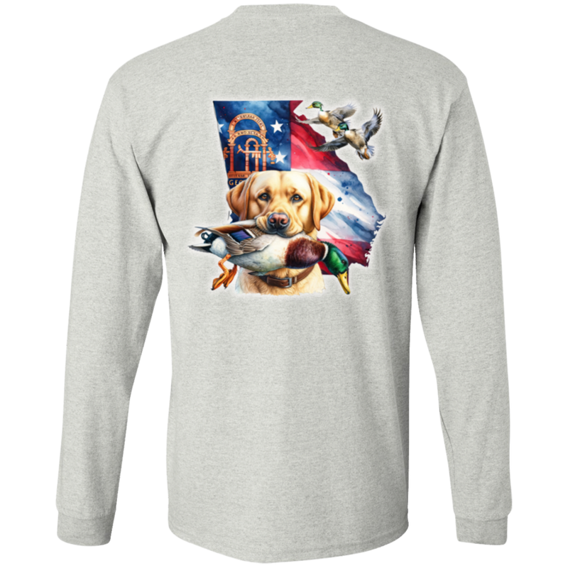 GEORGIA YELLOW LABRADOR RETRIEVER LONG SLEEVE T-SHIRT