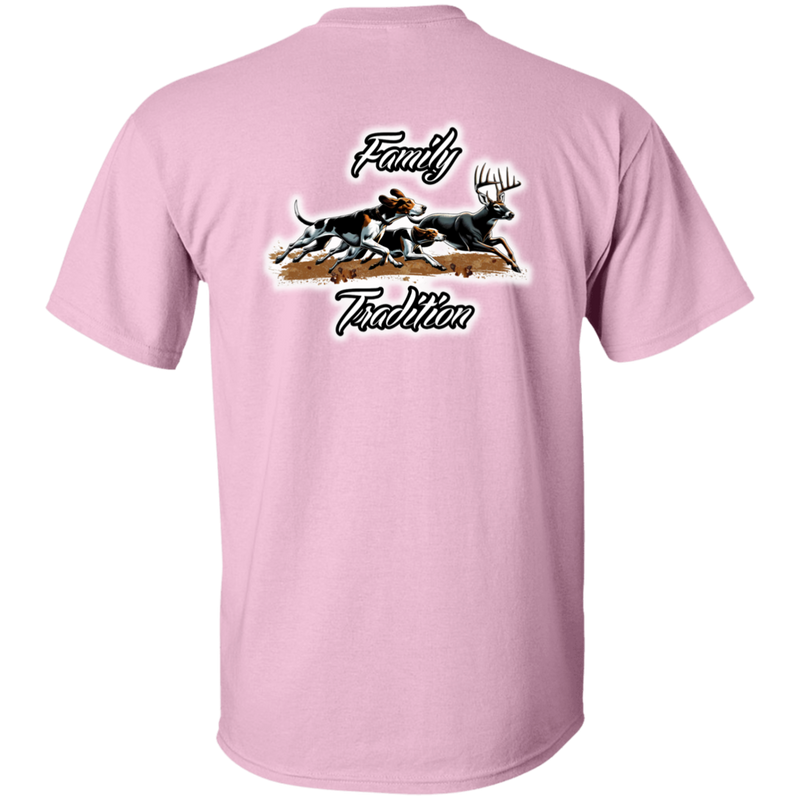 Family Tradition Dogs Chasing Deer Short Sleeve