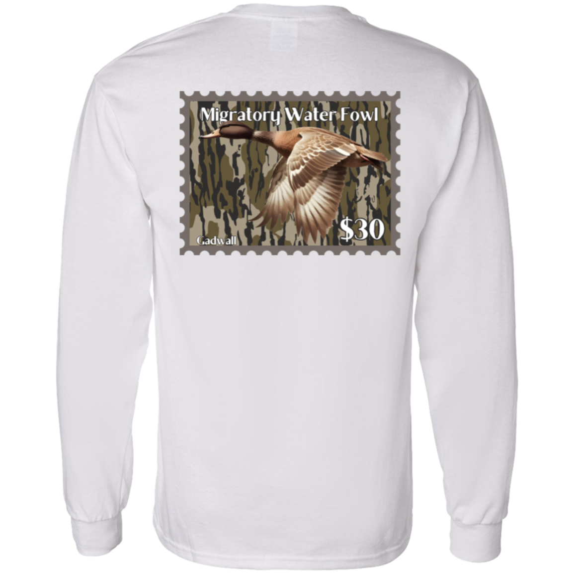 Gadwall Migratory Waterfowl Duck Stamp Bottom Land Long Sleeve