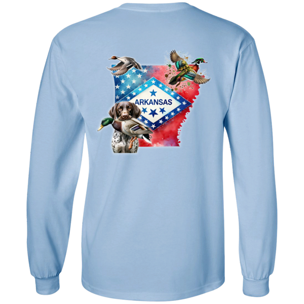 Arkansas State with German Shorthair Pointer Long  Sleeve