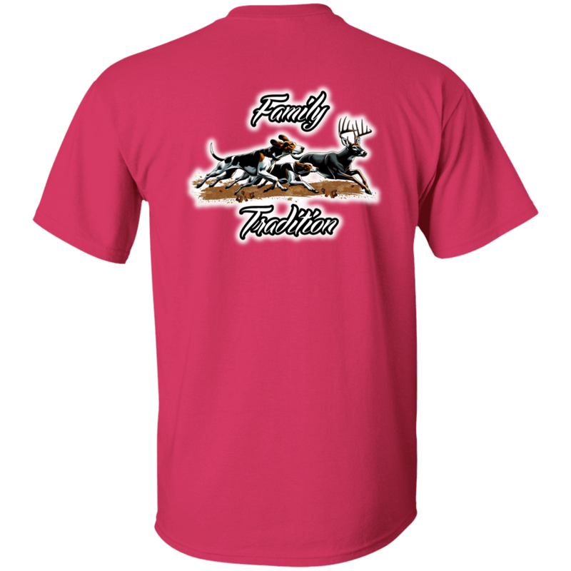 Family Tradition Dogs Chasing Deer Short Sleeve