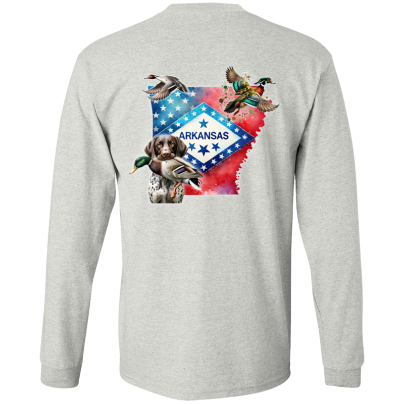 Arkansas State with German Shorthair Pointer Long  Sleeve