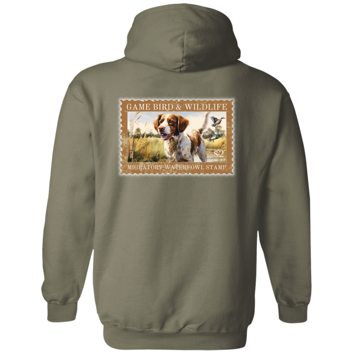 Brittany Spaniel Migratory Waterfowl Stamp Collection Hoodie
