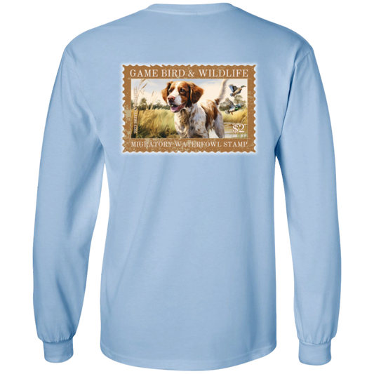 Brittany Spaniel Migratory Waterfowl Stamp Collection Long Sleeve