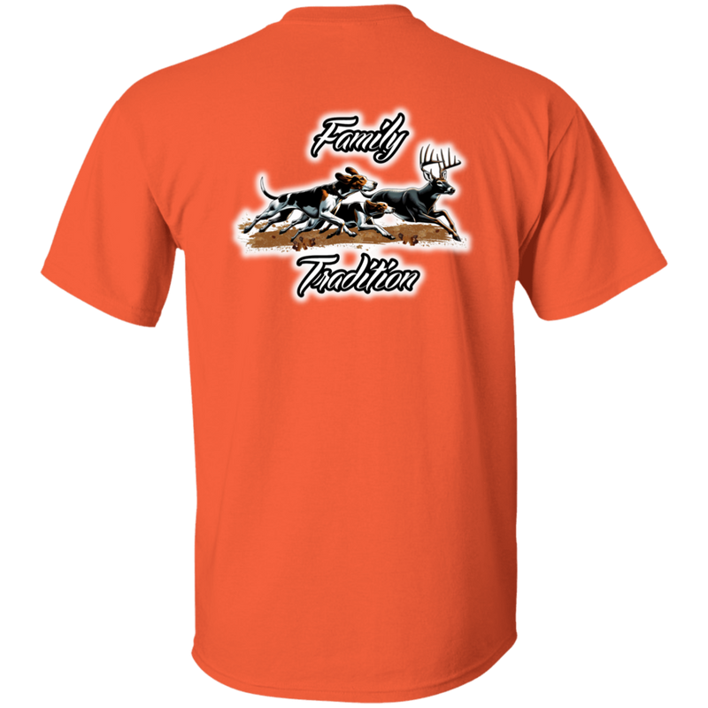 Family Tradition Dogs Chasing Deer Short Sleeve