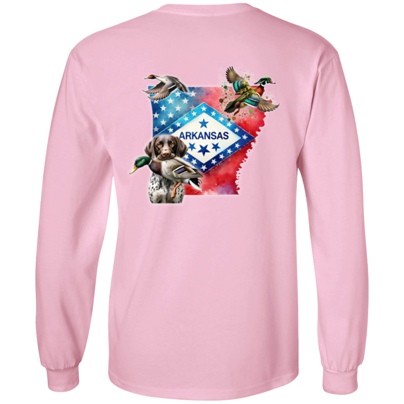 Arkansas State with German Shorthair Pointer Long  Sleeve