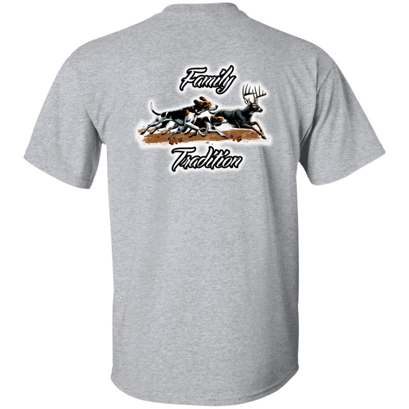 Family Tradition Dogs Chasing Deer Short Sleeve