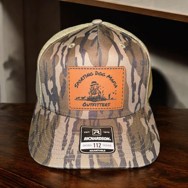 Sporting Dog Mafia Bottom Land Camo Leather Patch Hat